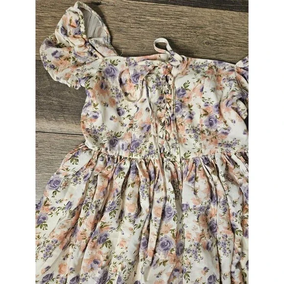 Cider Floral Lace Patchwork Dress NEW M - Picture 5 of 9